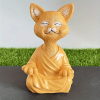 1pc Whimsical Buddha Meditating/ Tranquility Cat Sculpture