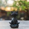 1pc Whimsical Buddha Meditating/ Tranquility Cat Sculpture