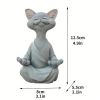 1pc Whimsical Buddha Meditating/ Tranquility Cat Sculpture
