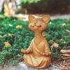 1pc Whimsical Buddha Meditating/ Tranquility Cat Sculpture
