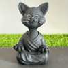 1pc Whimsical Buddha Meditating/ Tranquility Cat Sculpture
